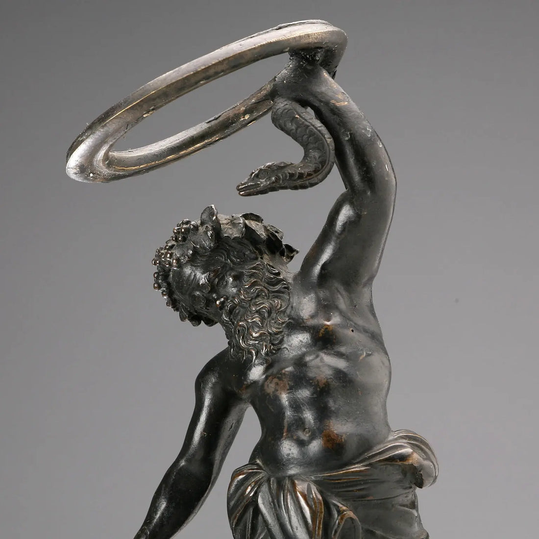Antique Sculpture Sileno Pompeiano Bronze Italy XIX-XX Century