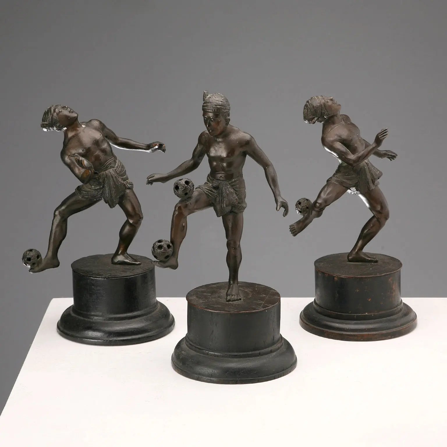 Antique Miniatures Chinlone Players Bamar Myanmar XX Century
