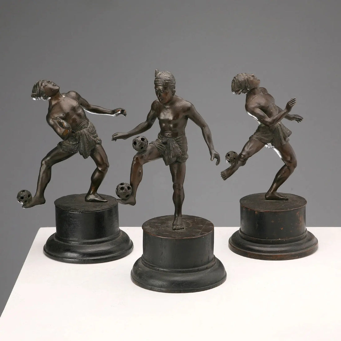 Antique Miniatures Chinlone Players Bamar Myanmar XX Century