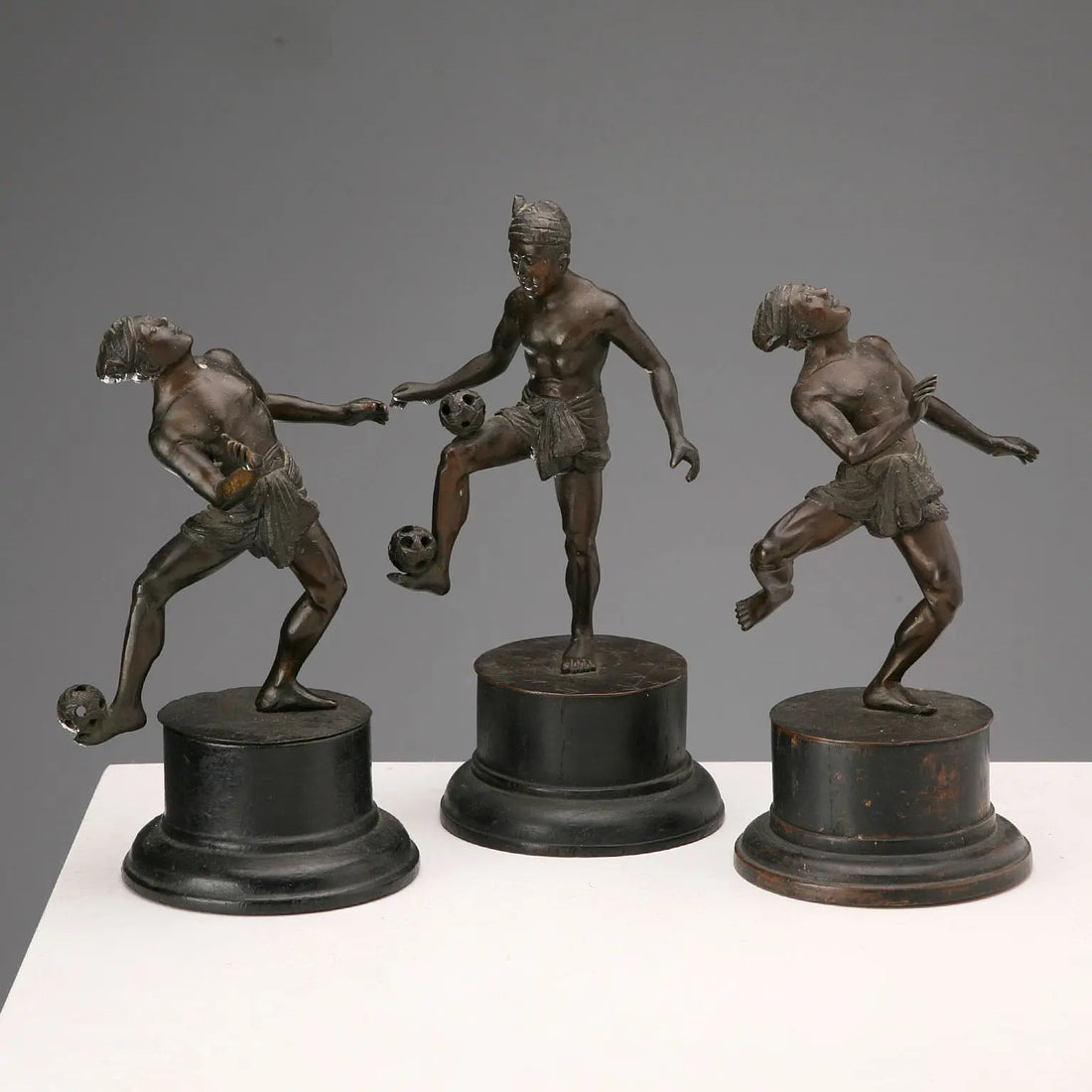 Antique Miniatures Chinlone Players Bamar Myanmar XX Century