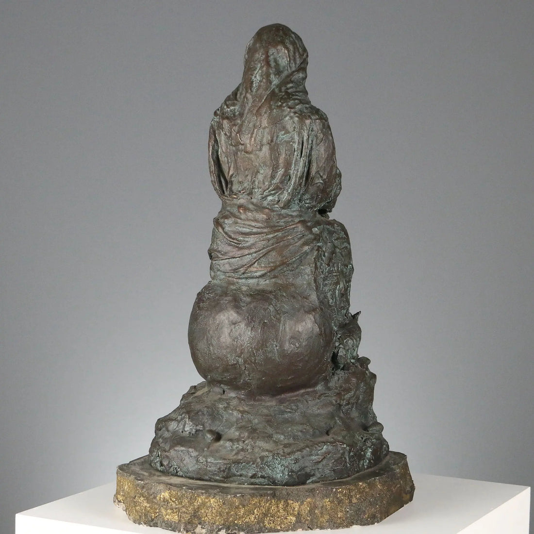 Antique Sculpture Virgin with Child Bronze Europe XX Century