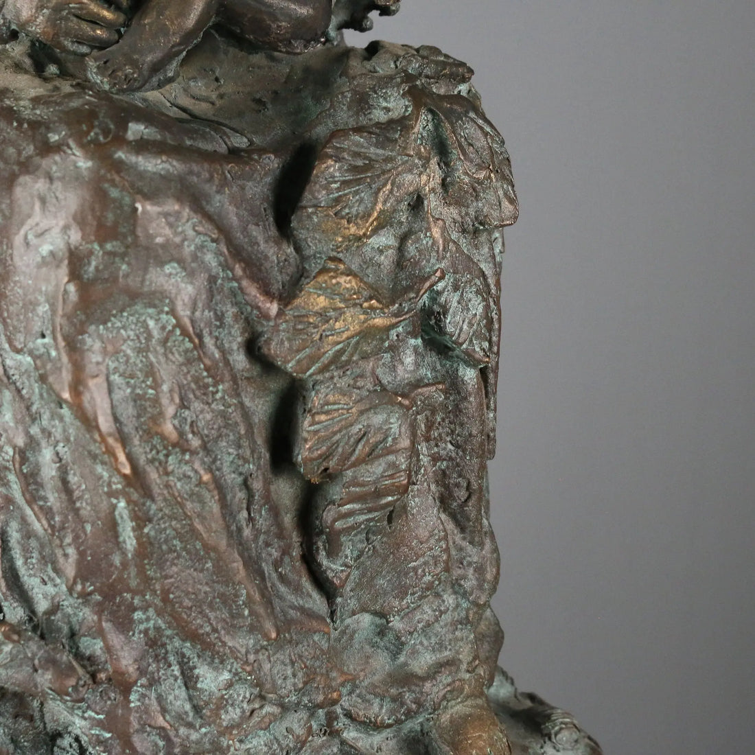 Antique Sculpture Virgin with Child Bronze Europe XX Century