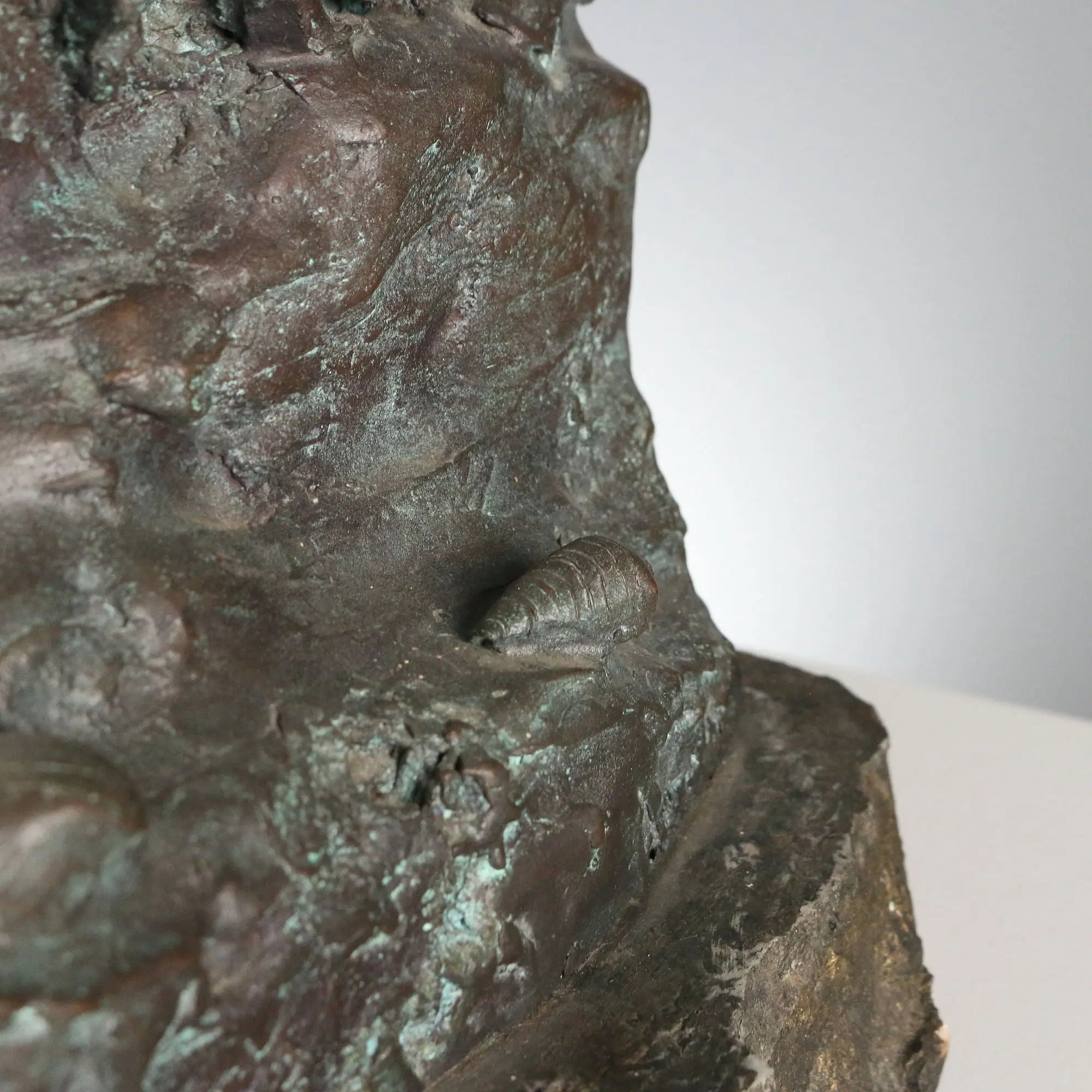 Antique Sculpture Virgin with Child Bronze Europe XX Century