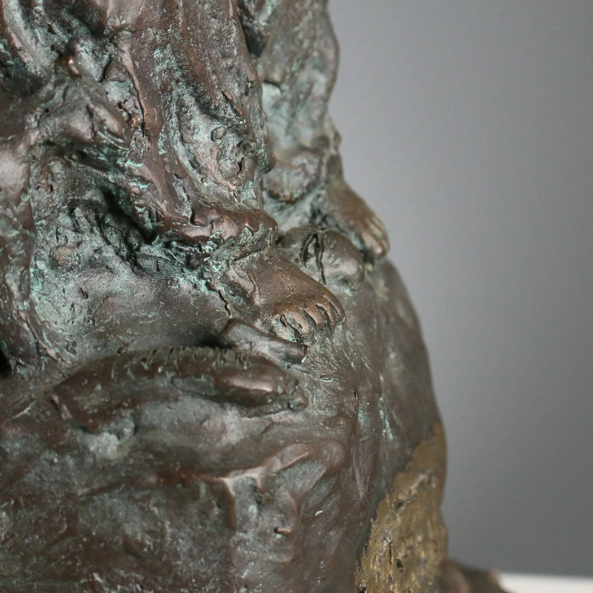 Antique Sculpture Virgin with Child Bronze Europe XX Century