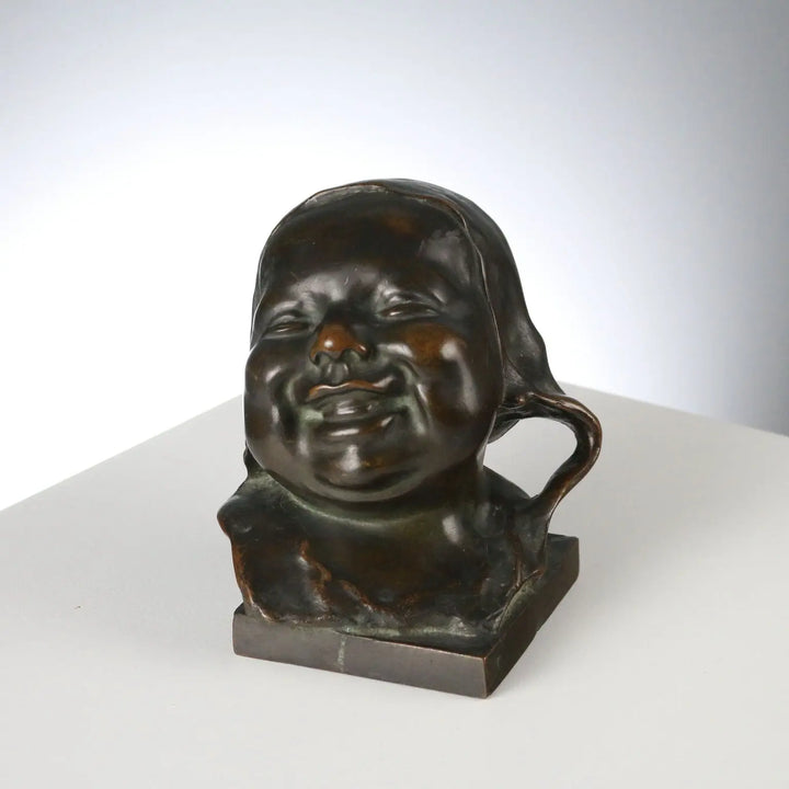 Antique Sculpture Bronze Child Italy Early XX Century