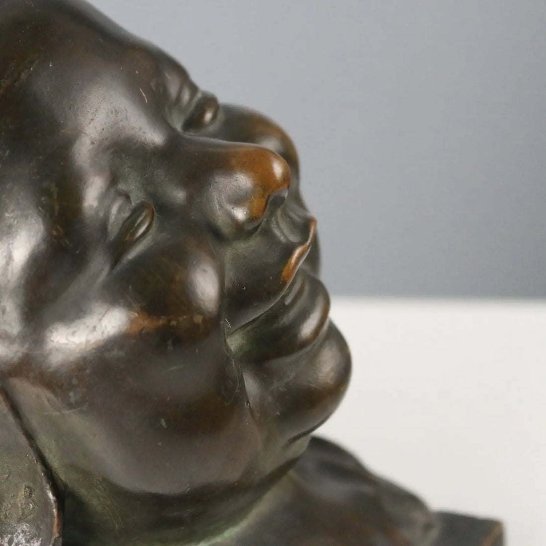 Antique Sculpture Bronze Child Italy Early XX Century