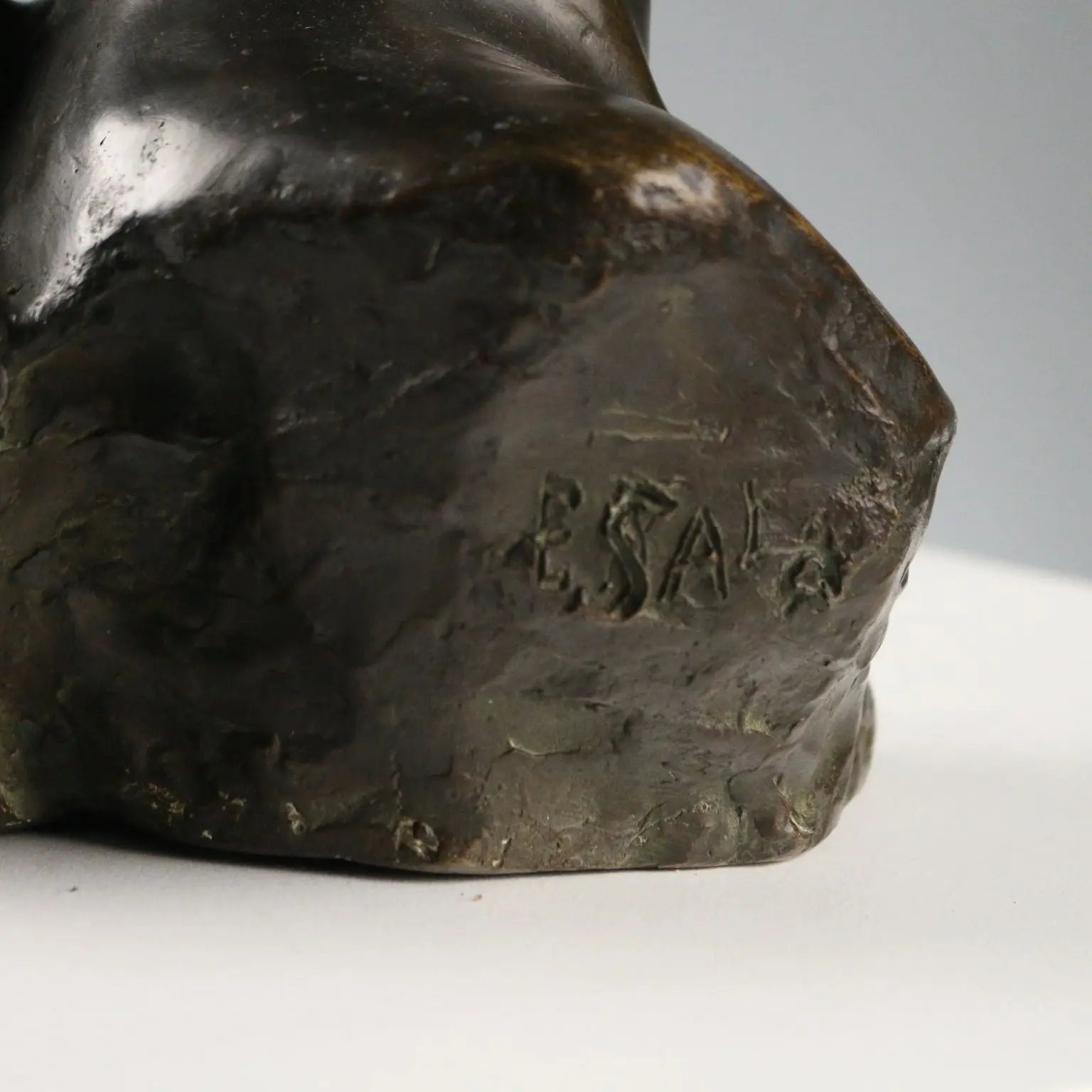 Antique Sculpture Young Woman's Face Bronze XIX-XX Century