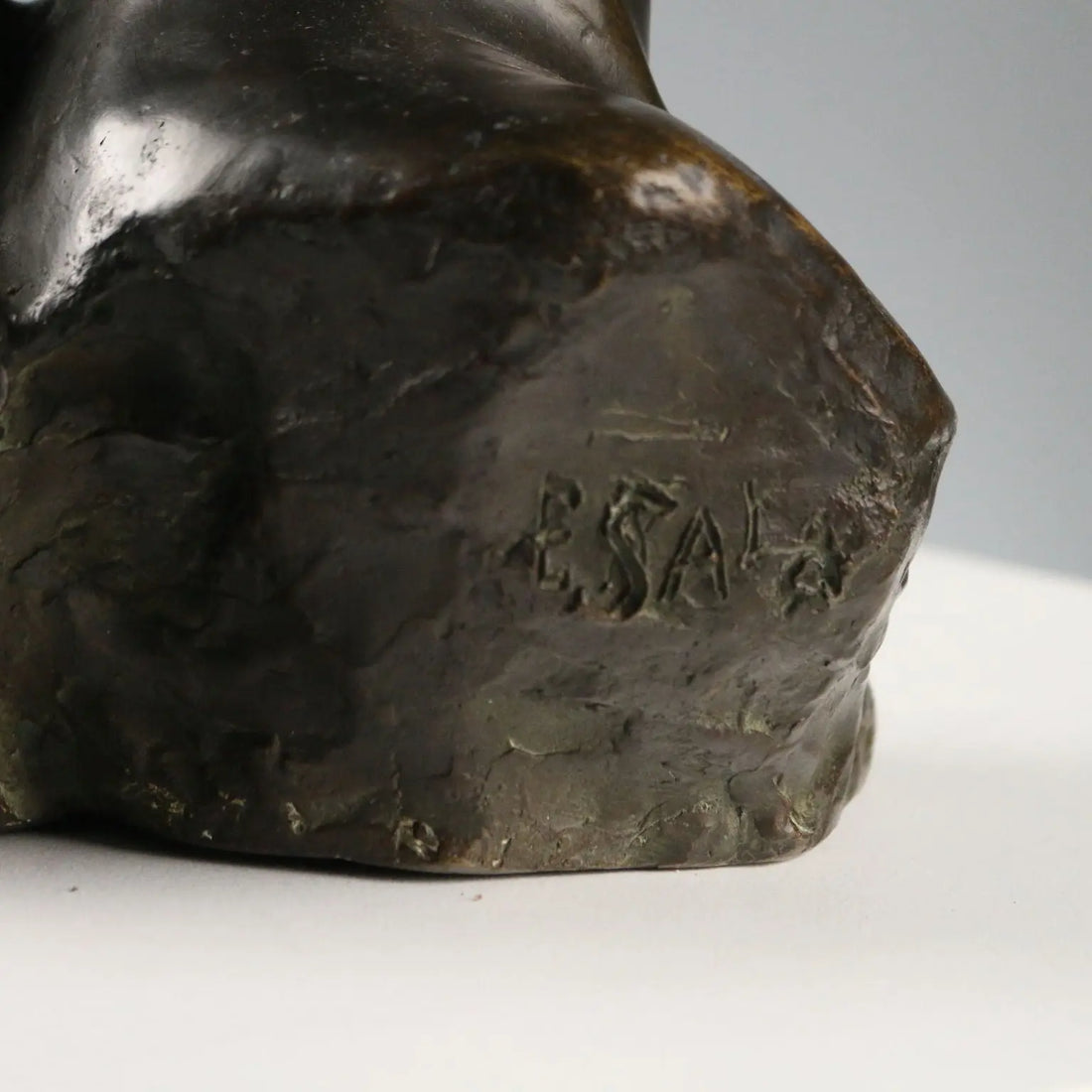 Antique Sculpture Young Woman's Face Bronze XIX-XX Century