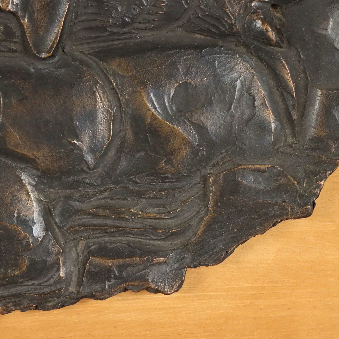 Modern Bas-Relief Signed Enrico Manfrini Bronze Italy XX Century
