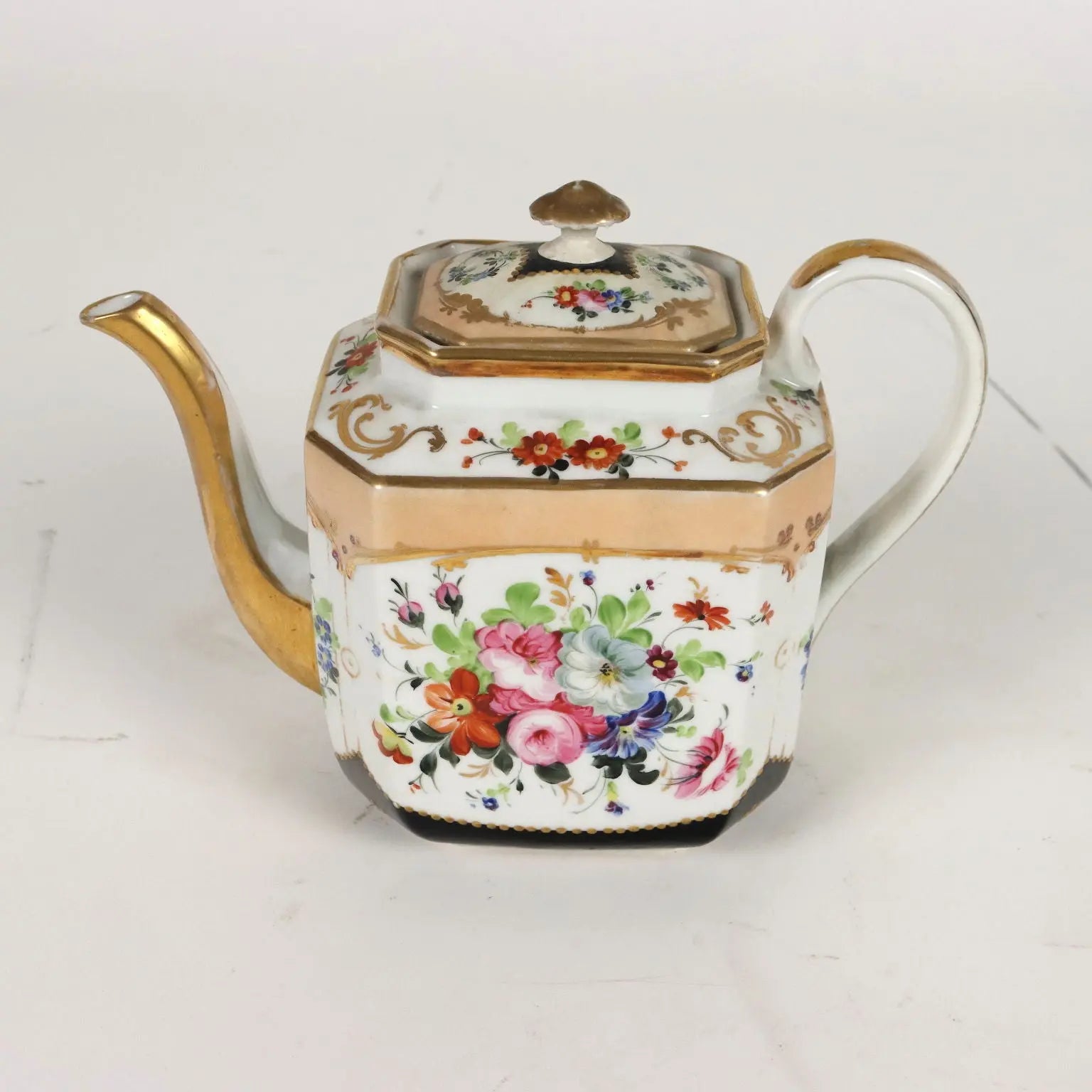 Ancient Tea Set White Porcelain Europe '800 Cups Gold Decorations - Europe Mid 19th century | Antiques | Ceramics Products