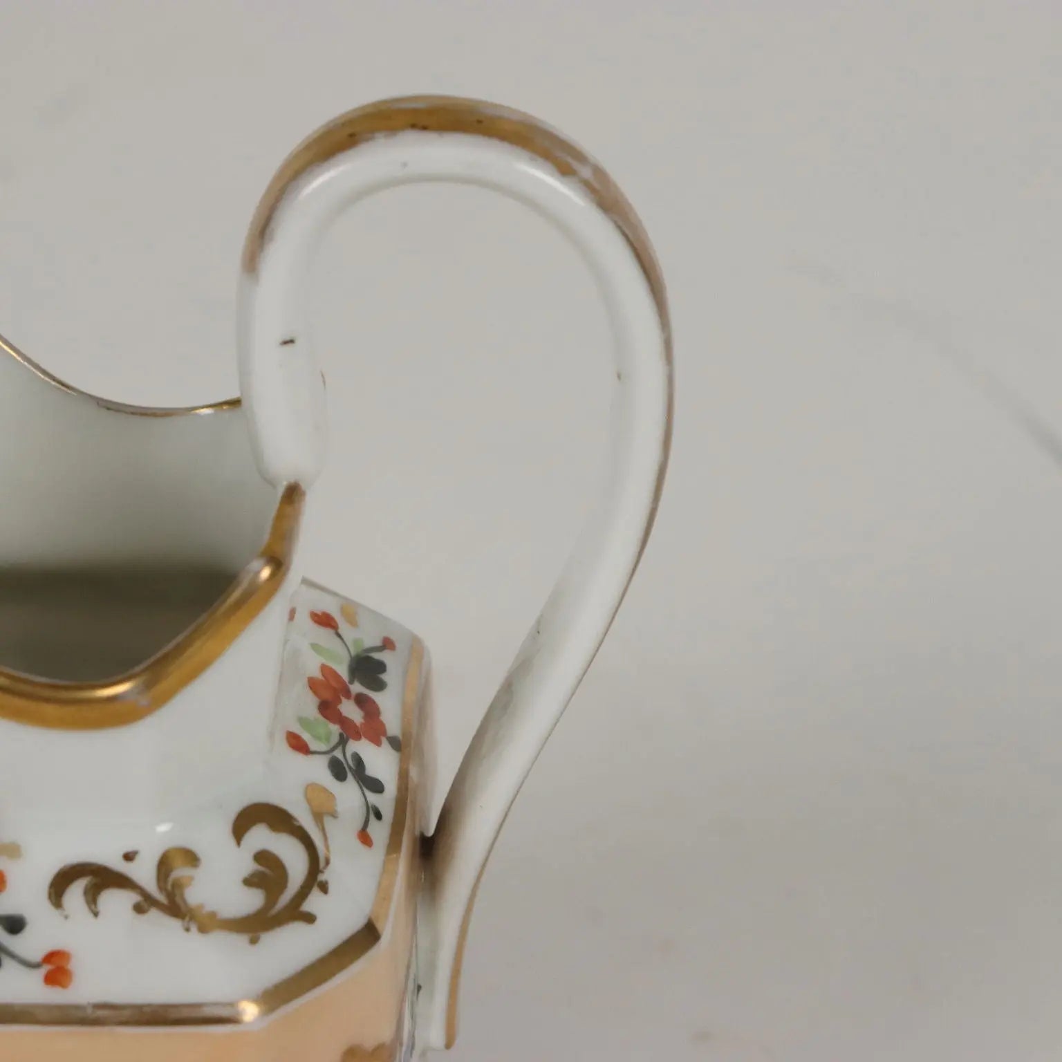 Ancient Tea Set White Porcelain Europe '800 Cups Gold Decorations - Europe Mid 19th century | Antiques | Ceramics Products