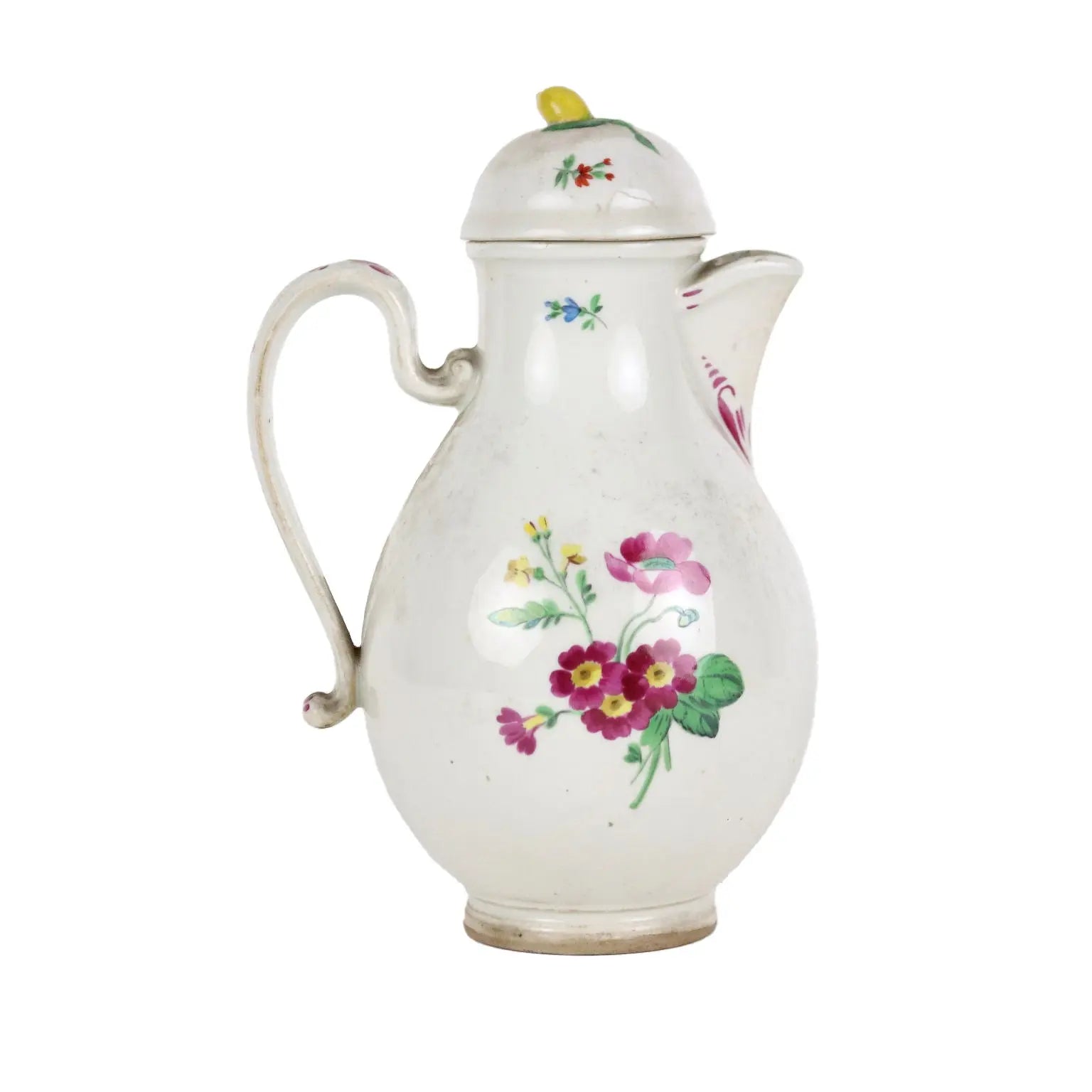 Ancient Coffee Pot White Porcelain Vienna '700 Painted Ceramic - Austria Late 18th century | Antiques | Ceramics Products
