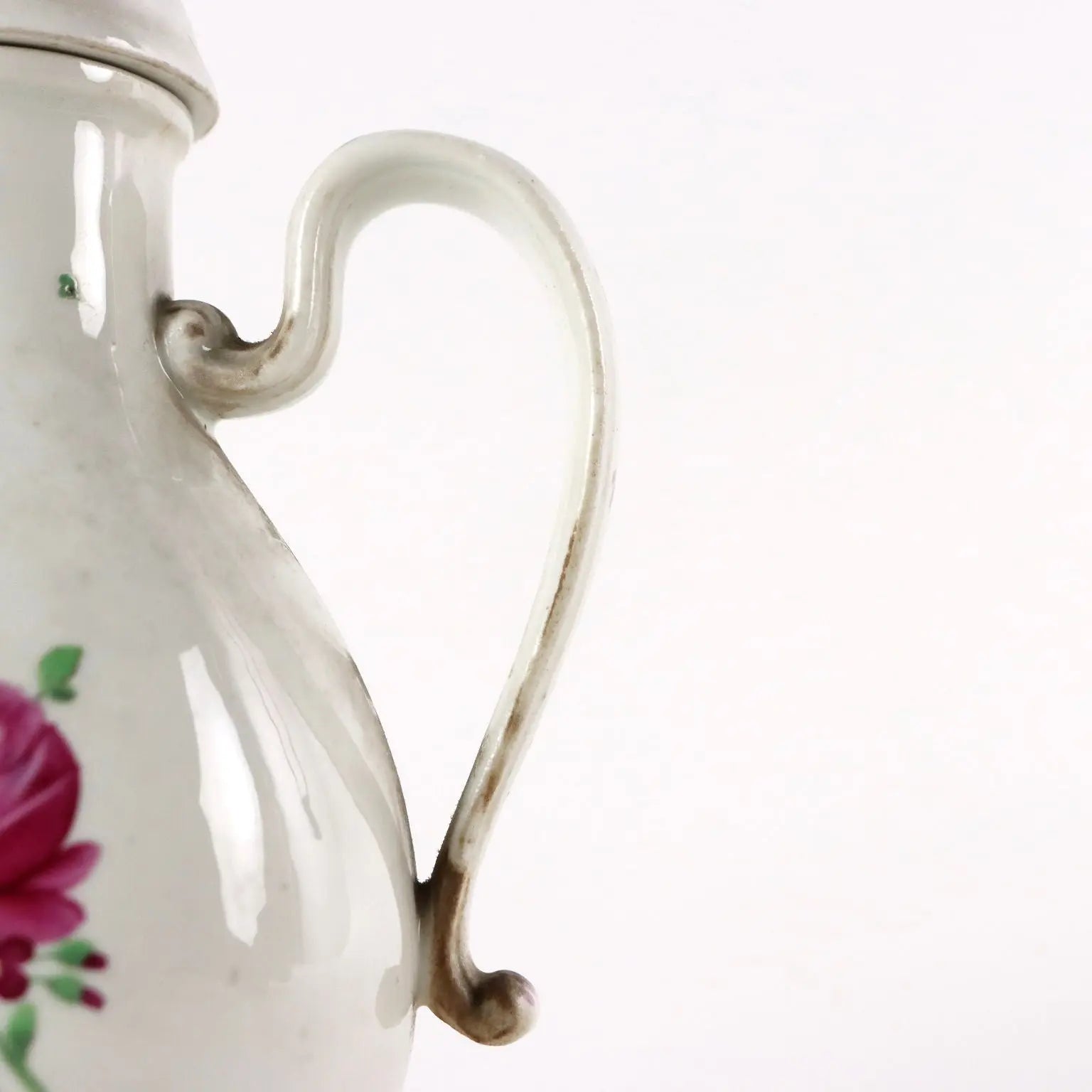 Ancient Coffee Pot White Porcelain Vienna '700 Painted Ceramic - Austria Late 18th century | Antiques | Ceramics Products