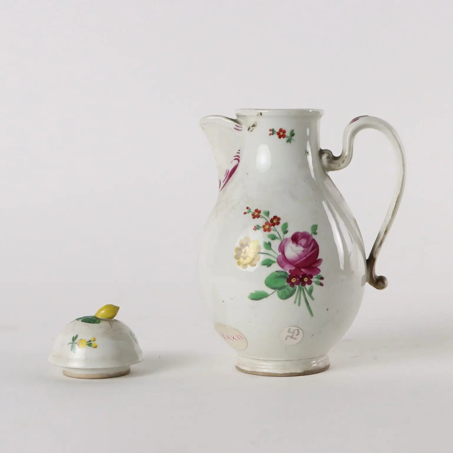 Ancient Coffee Pot White Porcelain Vienna '700 Painted Ceramic - Austria Late 18th century | Antiques | Ceramics Products