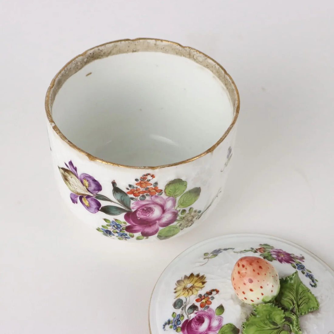 Ancient Sugar Bowl White Porcelain Europe '800 Painted Ceramics - Europe, XIX Century | Antiques | Ceramics Products