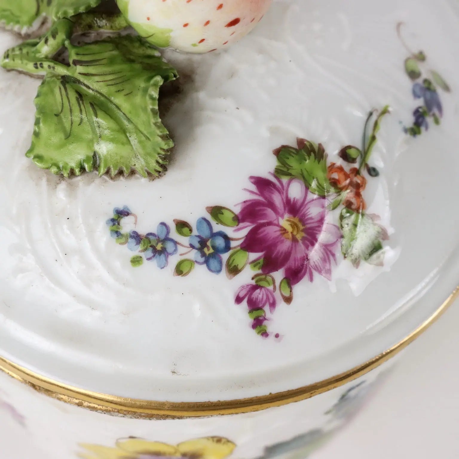 Ancient Sugar Bowl White Porcelain Europe '800 Painted Ceramics - Europe, XIX Century | Antiques | Ceramics Products
