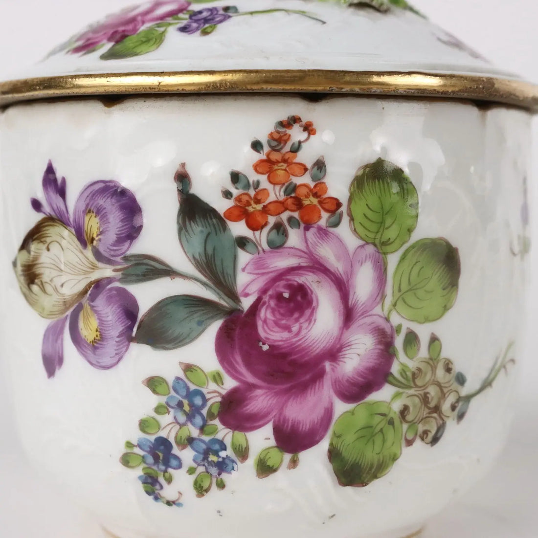 Ancient Sugar Bowl White Porcelain Europe '800 Painted Ceramics - Europe, XIX Century | Antiques | Ceramics Products