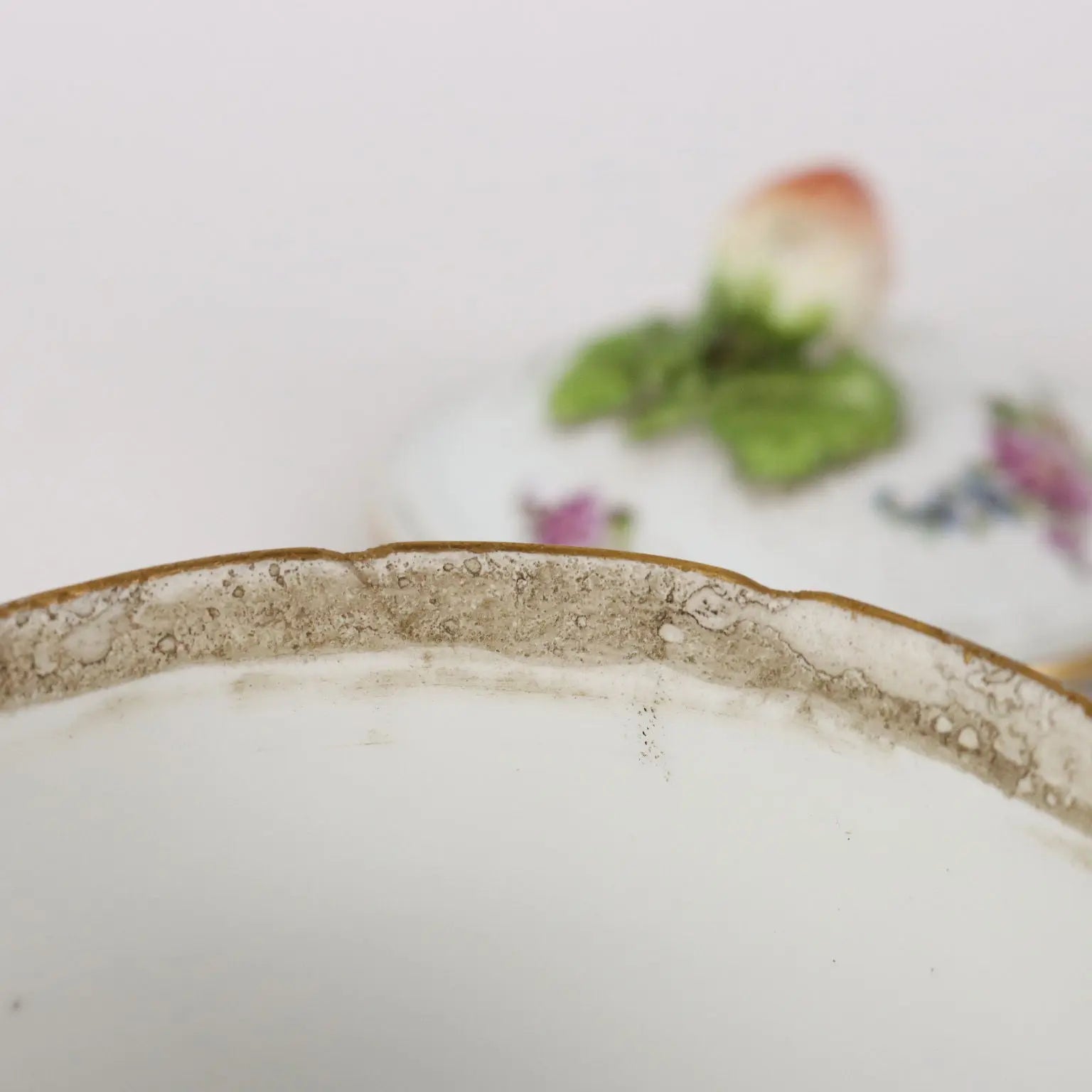 Ancient Sugar Bowl White Porcelain Europe '800 Painted Ceramics - Europe, XIX Century | Antiques | Ceramics Products
