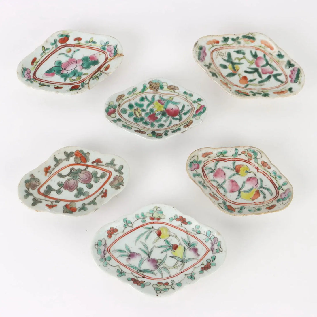 Group of 6 Saucers Porcelain China XIX Century - China Late Qing Era (1644-1911) | Antiques | Ceramics Products