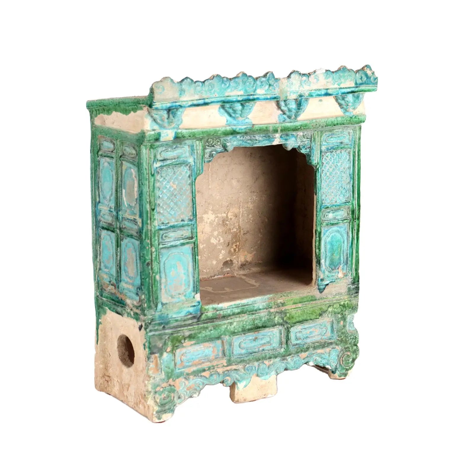 In Scale Temple Glazed Ceramic China Ming Era (1368-1644) - China, Ming Era (1368-1644) | Antiques | Ceramics Products