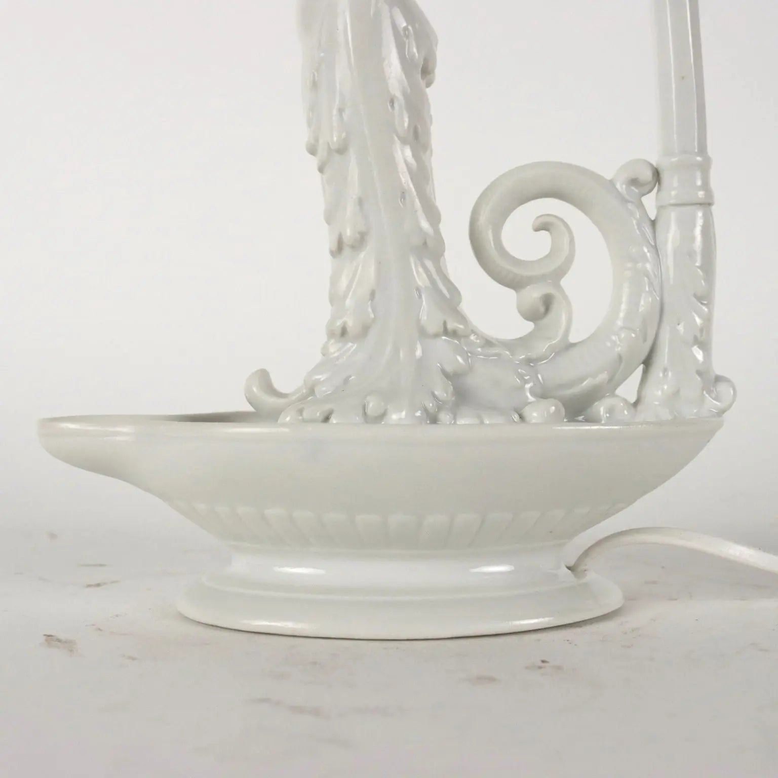 Pair of Neoclassical Style Lamps Porcelain Italy XX Century - Italy 20th century | Antiques | Ceramics Products