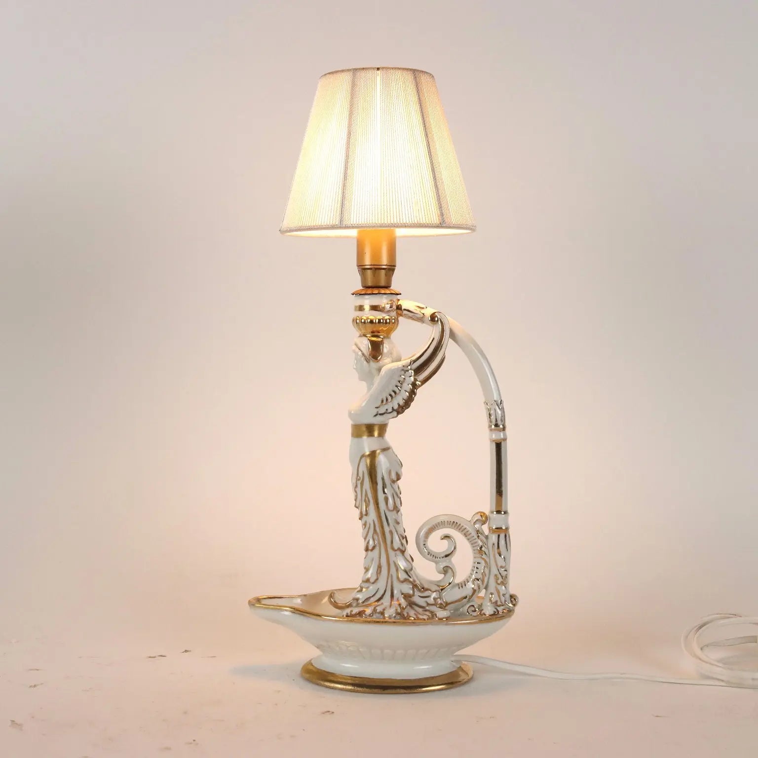 Pair of Neoclassical Style Lamps Porcelain Italy XX Century - Italy 20th century | Antiques | Ceramics Products