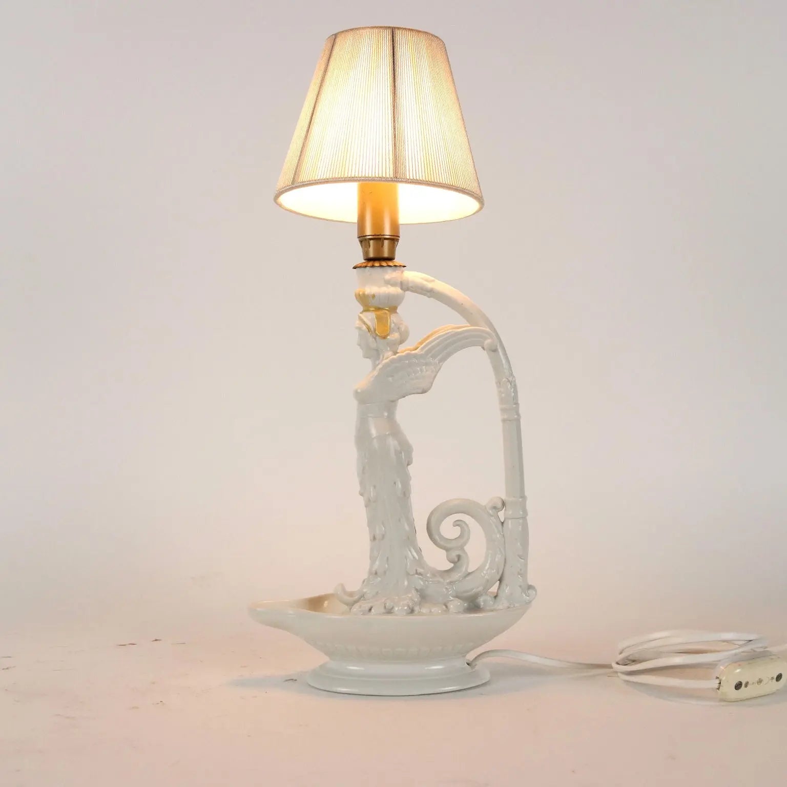 Pair of Neoclassical Style Lamps Porcelain Italy XX Century - Italy 20th century | Antiques | Ceramics Products
