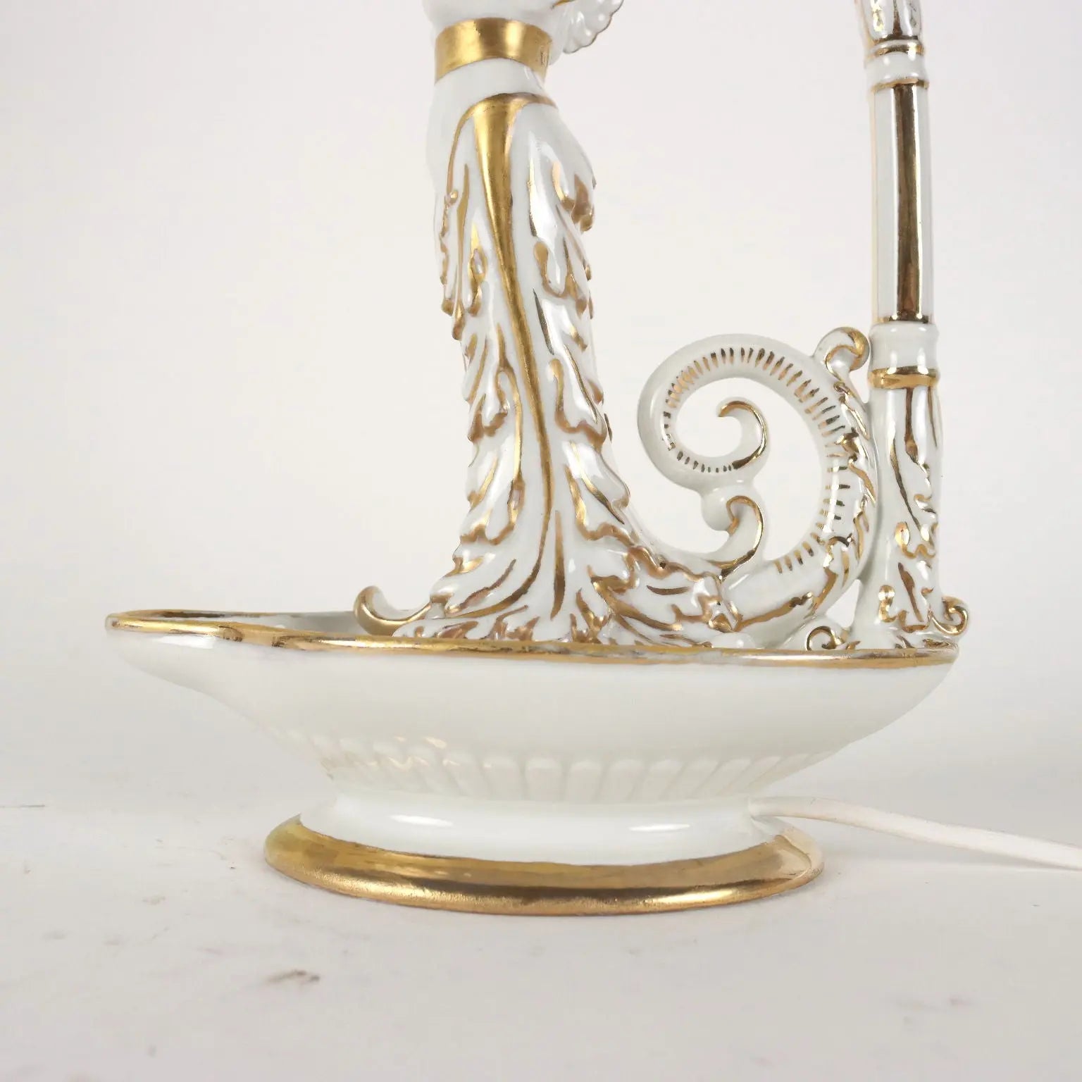 Pair of Neoclassical Style Lamps Porcelain Italy XX Century - Italy 20th century | Antiques | Ceramics Products