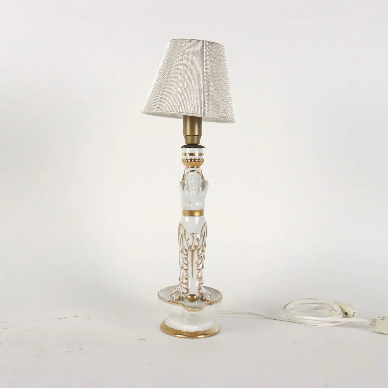 Pair of Neoclassical Style Lamps Porcelain Italy XX Century - Italy 20th century | Antiques | Ceramics Products