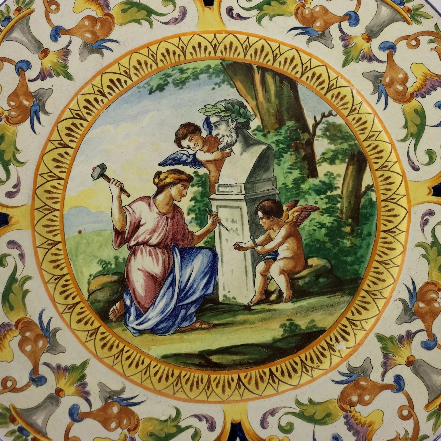 Parade Plate Ceramic Neo-Renaissance Italy XX Century - Italy, Early '900 | Antiques | Ceramics Products