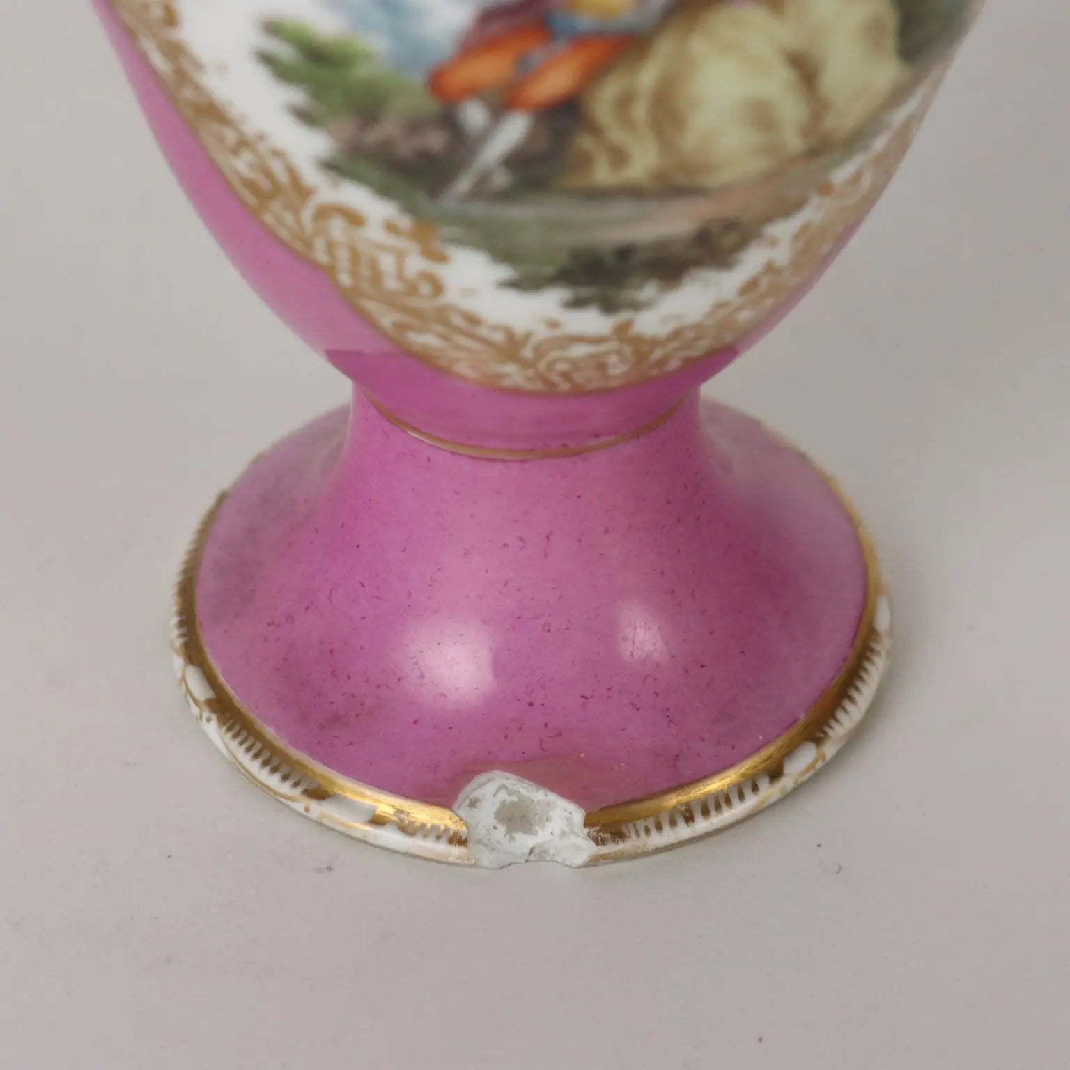 Ancient Vases KPM Porcelain Germany '800 Pink Gold Decorations - Germany Mid 1800s | Antiques | Ceramics Products