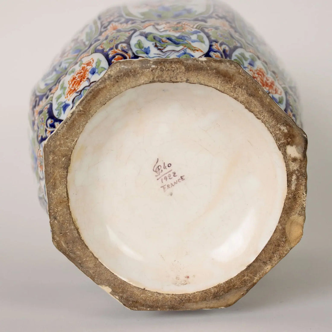 Ancient Vase Fully Decorated with Plants in Ceramic XX Century - France, 1920s | Antiques | Ceramics Products