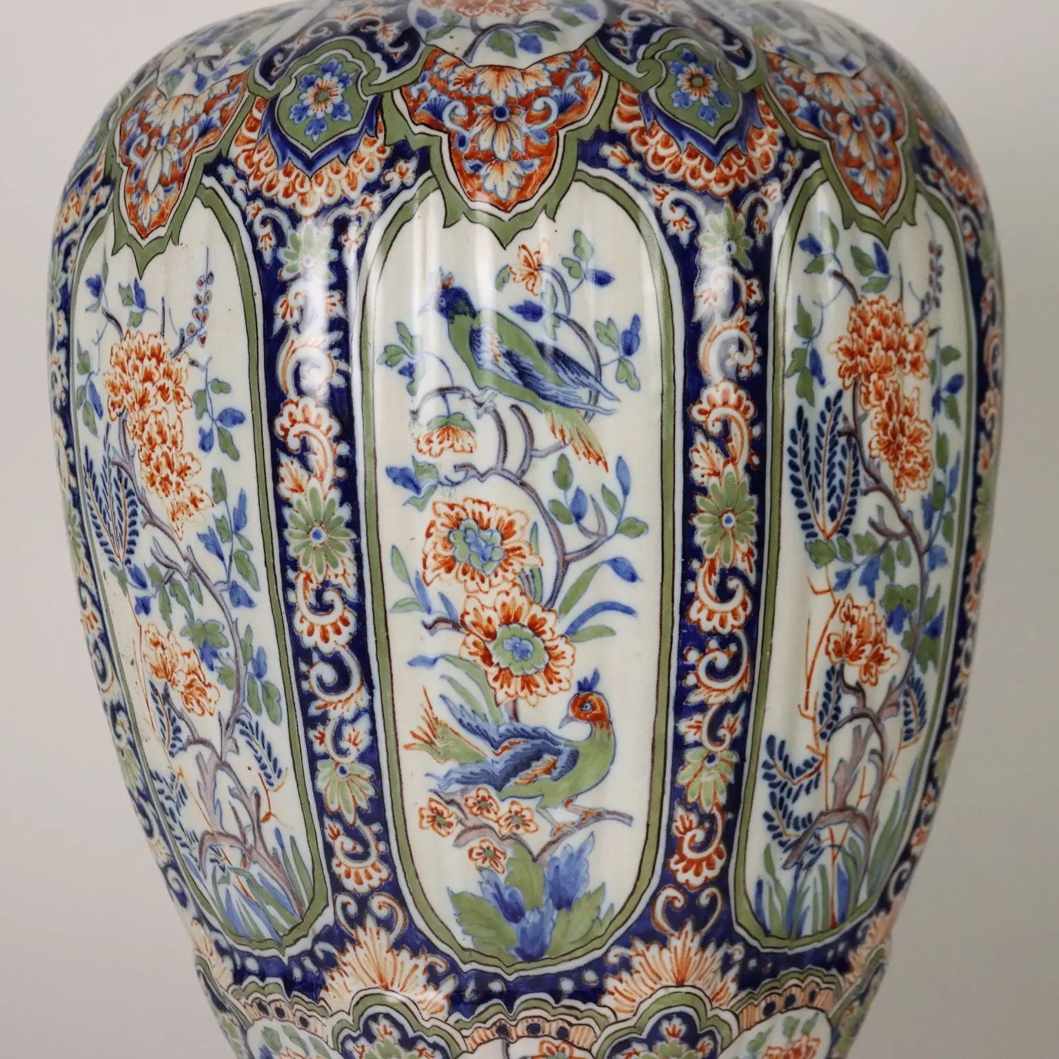 Ancient Vase Fully Decorated with Plants in Ceramic XX Century - France, 1920s | Antiques | Ceramics Products