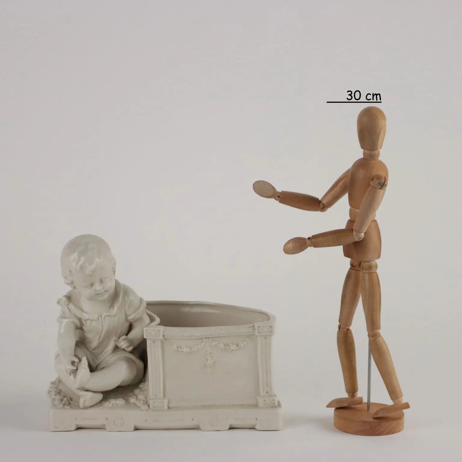 Ancient European Planter '900 White Porcelain Angel Statue Ceramic - Europe Early 1900s | Antiques | Ceramics Products