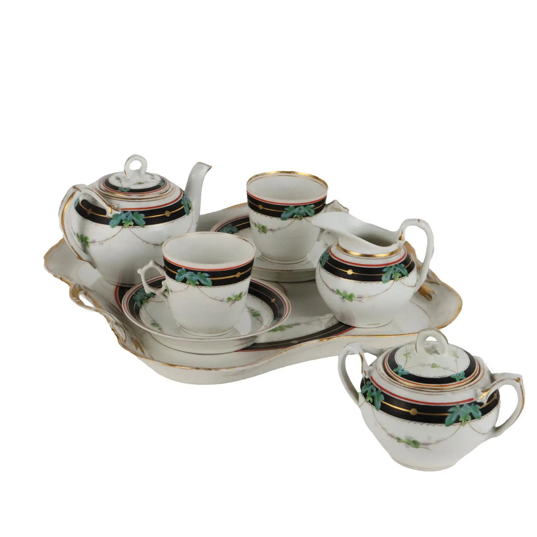 Tete a Tete Coffee Set in Old Paris Porcelain 1860 ca. - France, 1860 ca. | Antiques | Ceramics Products