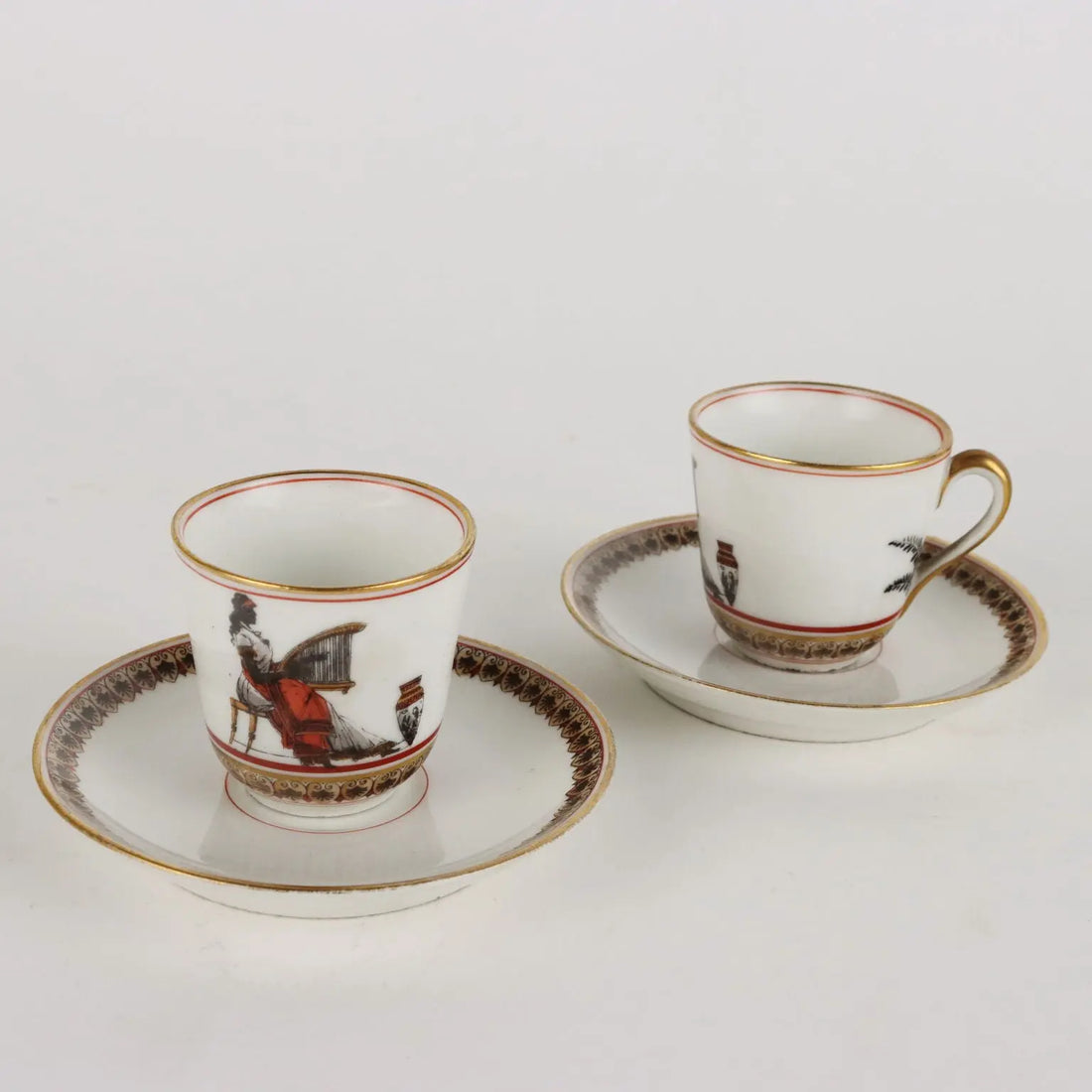 Ancient Tête à Tête Coffee Set Ginori Porcelain 1880 ca - Italy, 1880 ca. | Antiques | Ceramics Products