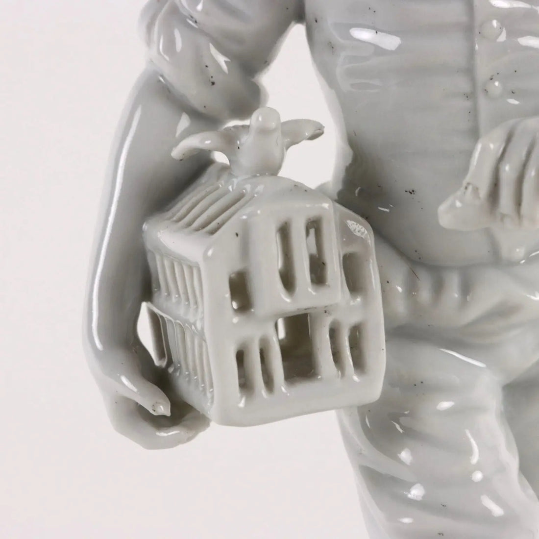 Ancient Sculpture Young Boy with Case Late '800 White Porcelain - Italy Late 19th century | Antiques | Ceramics Products