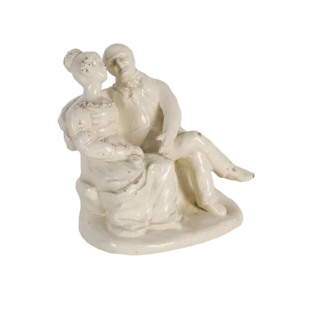 Ancient Sculpture Gallant Couple Venetian Manufacture '800 - Italy, Mid XIX Century | Antiques | Ceramics Products