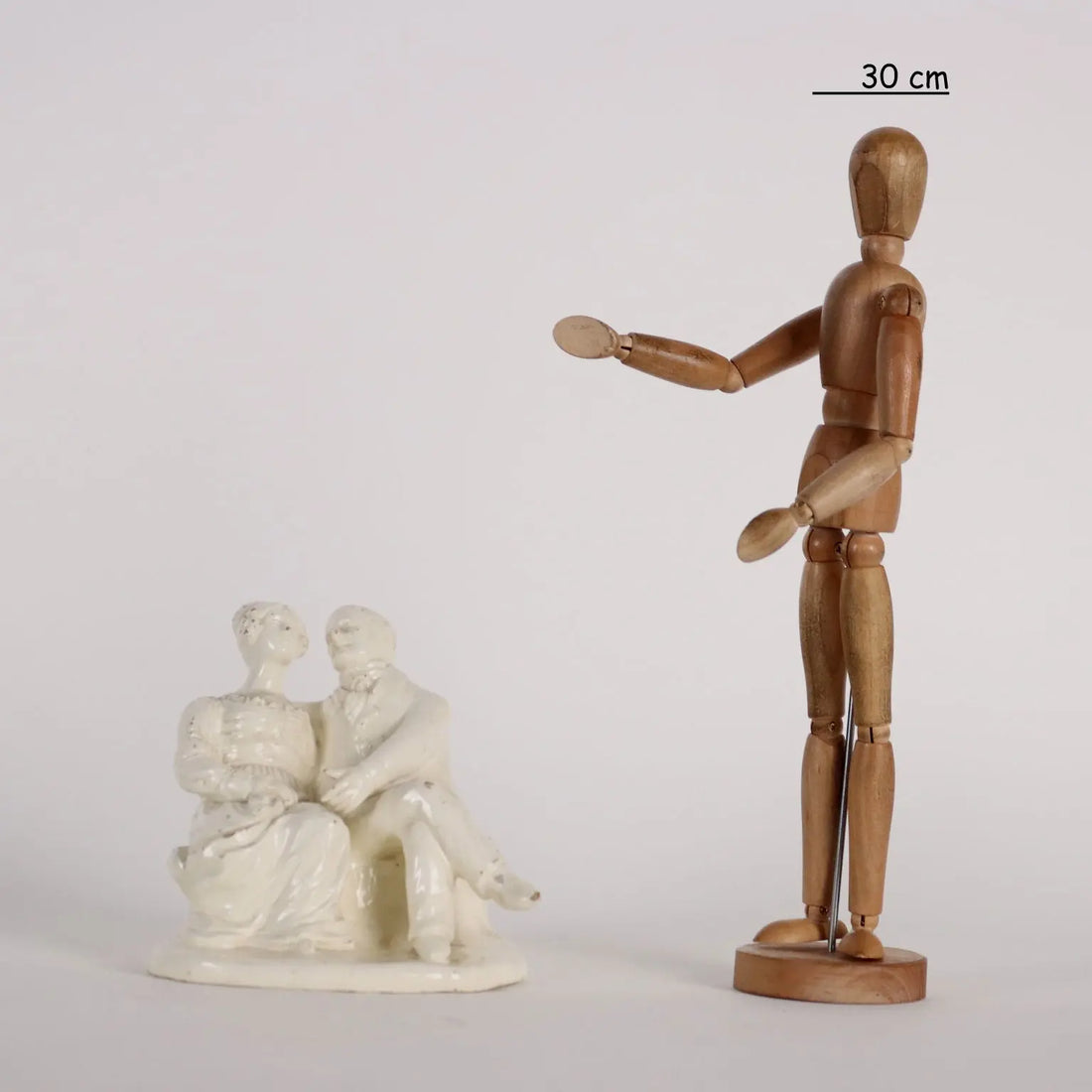 Ancient Sculpture Gallant Couple Venetian Manufacture '800 - Italy, Mid XIX Century | Antiques | Ceramics Products