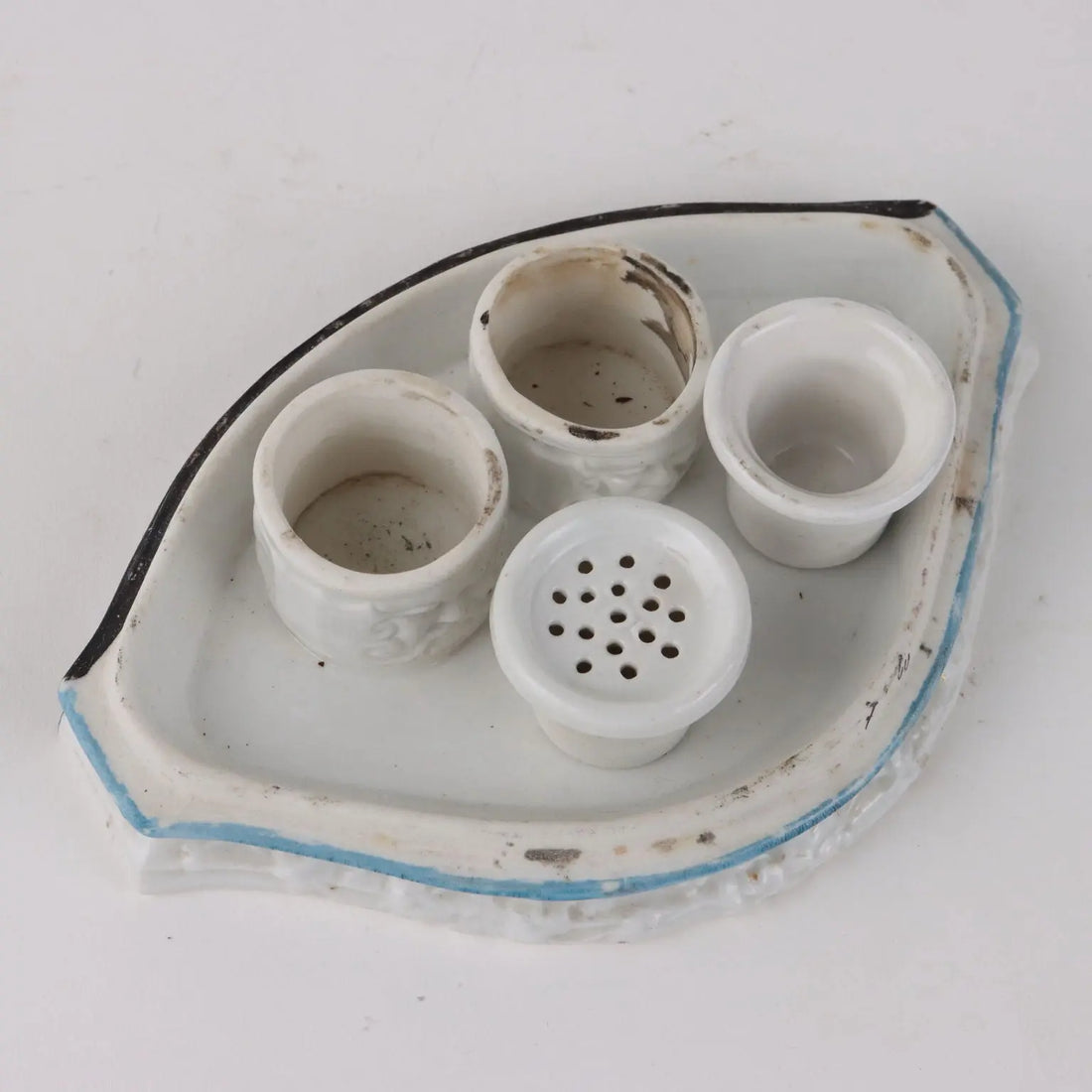 Ancient Inkwell The Old Paris 1860 Porcelain Elegant Scene - France, 1860 ca. | Antiques | Ceramics Products