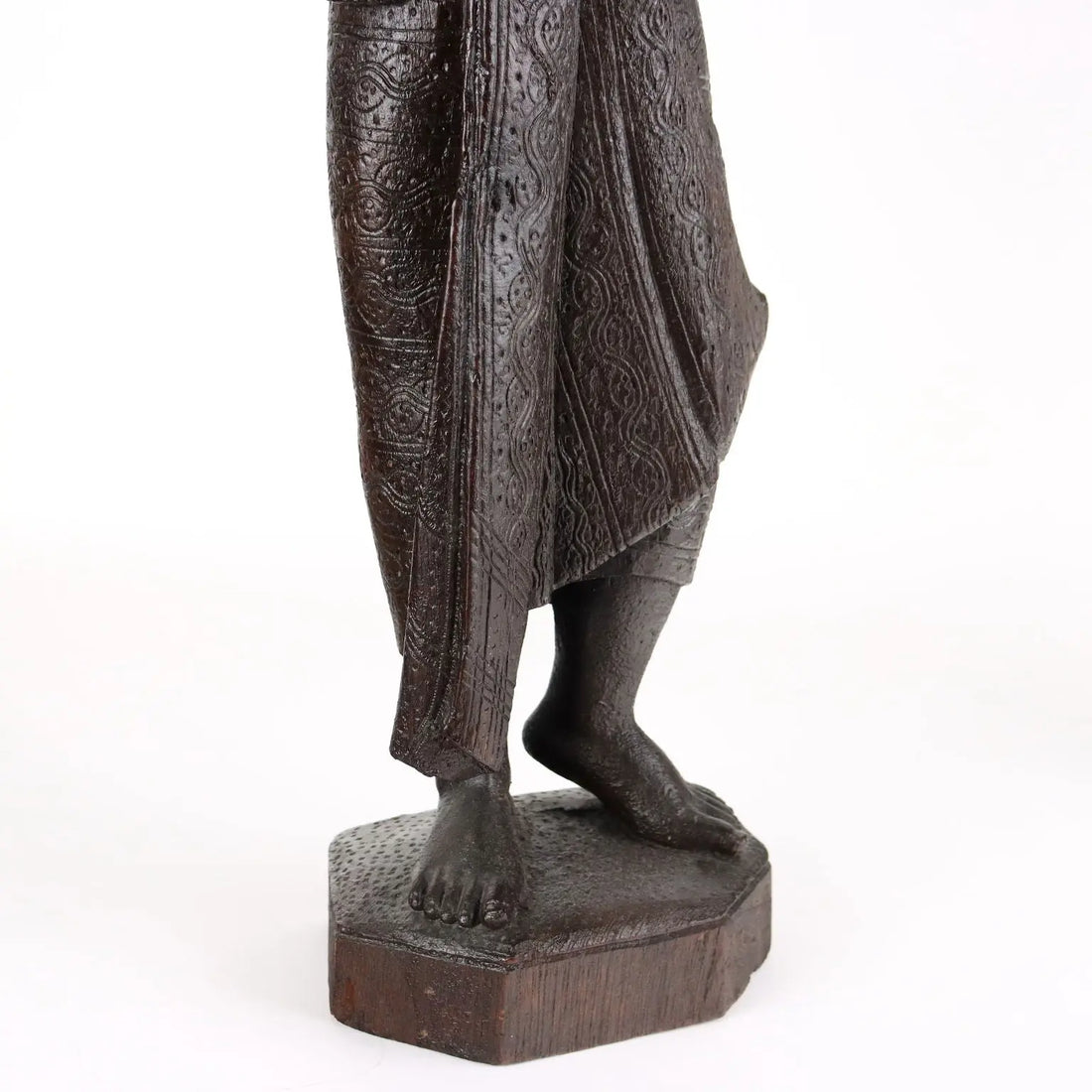 Pair of Antique Figurines Solid Wood Burma Early XX Century - Burma, Early XX Century | Antiques | Ceramics Products