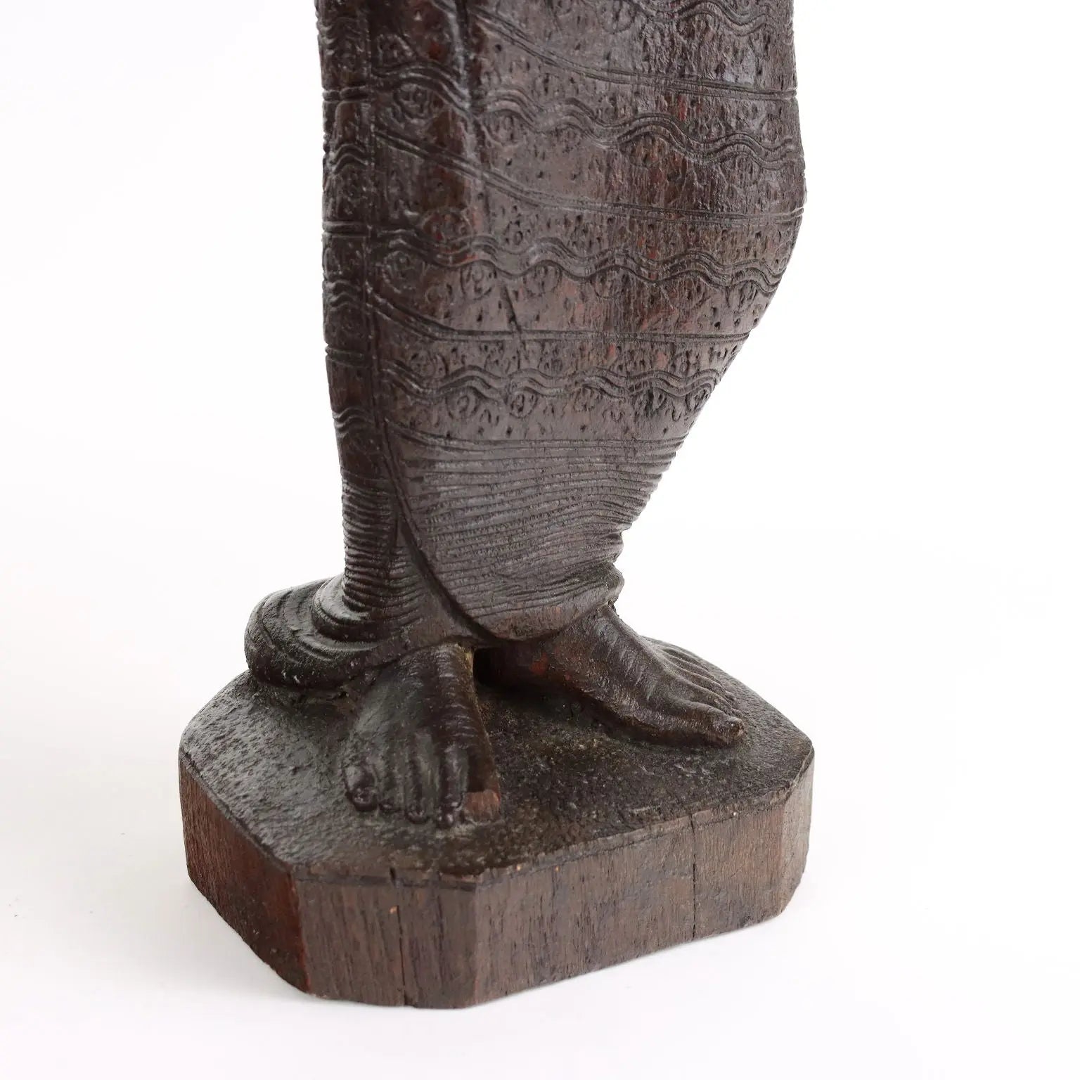 Pair of Antique Figurines Solid Wood Burma Early XX Century - Burma, Early XX Century | Antiques | Ceramics Products