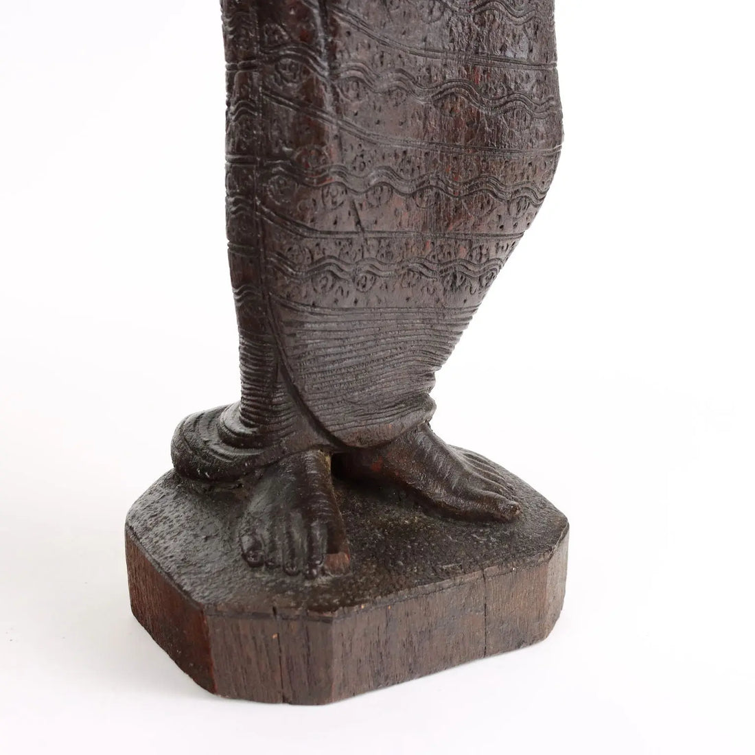 Pair of Antique Figurines Solid Wood Burma Early XX Century - Burma, Early XX Century | Antiques | Ceramics Products