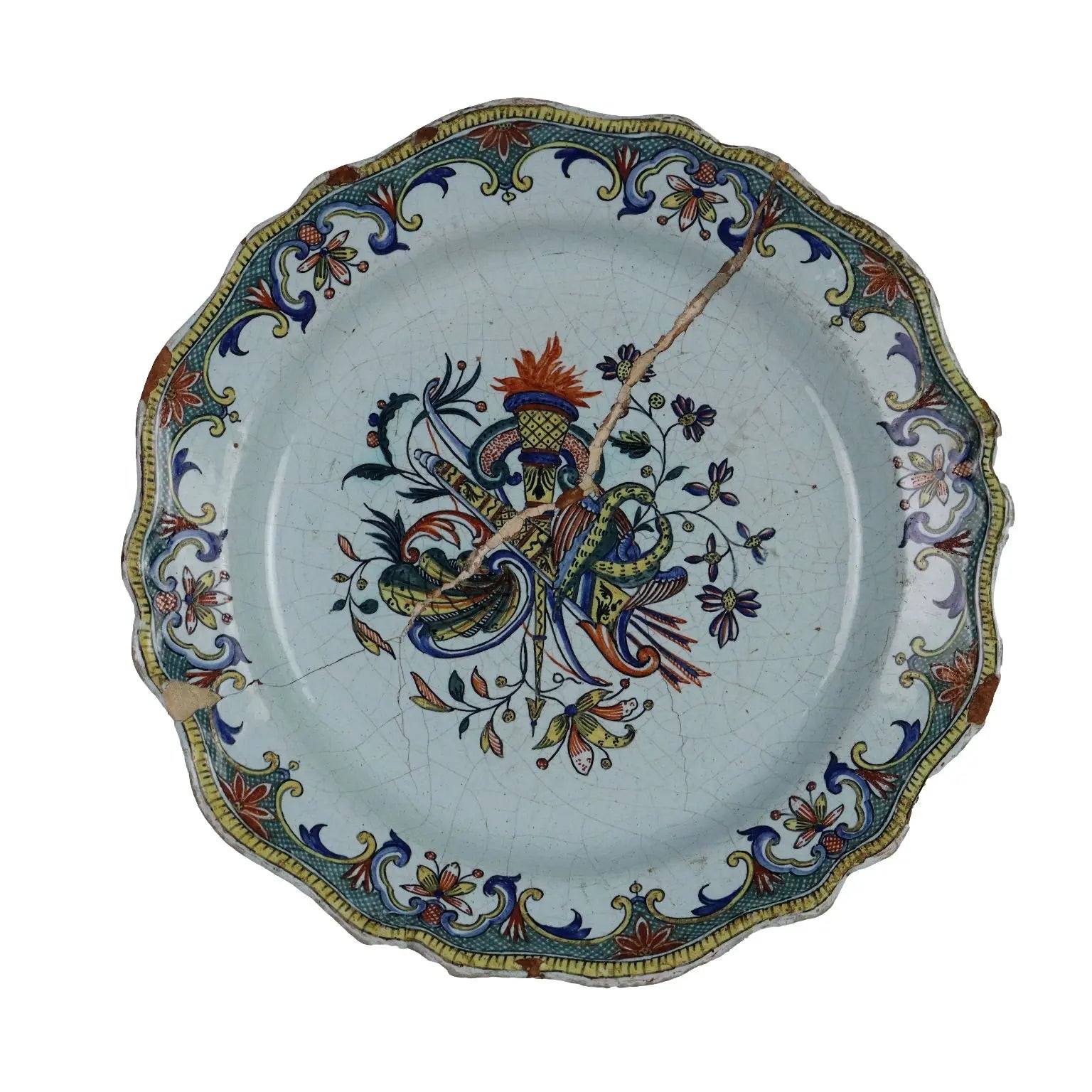 Antique Plate Rouen's Majolica France Mid XIX Century - France, Mid XIX Century | Antiques | Ceramics Products