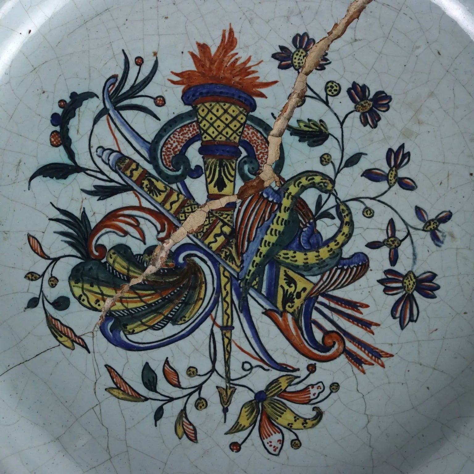 Antique Plate Rouen's Majolica France Mid XIX Century - France, Mid XIX Century | Antiques | Ceramics Products