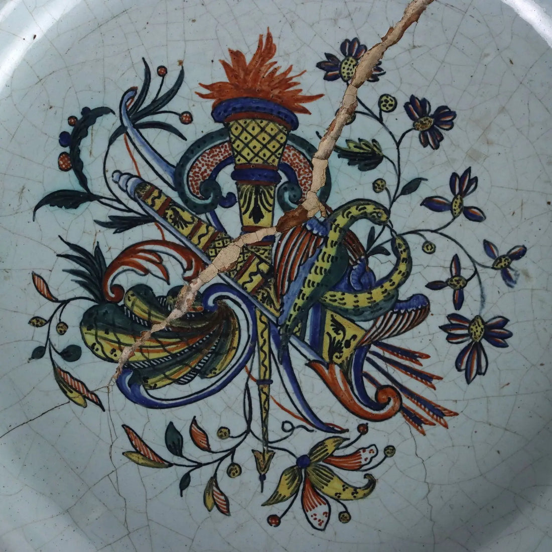 Antique Plate Rouen's Majolica France Mid XIX Century - France, Mid XIX Century | Antiques | Ceramics Products