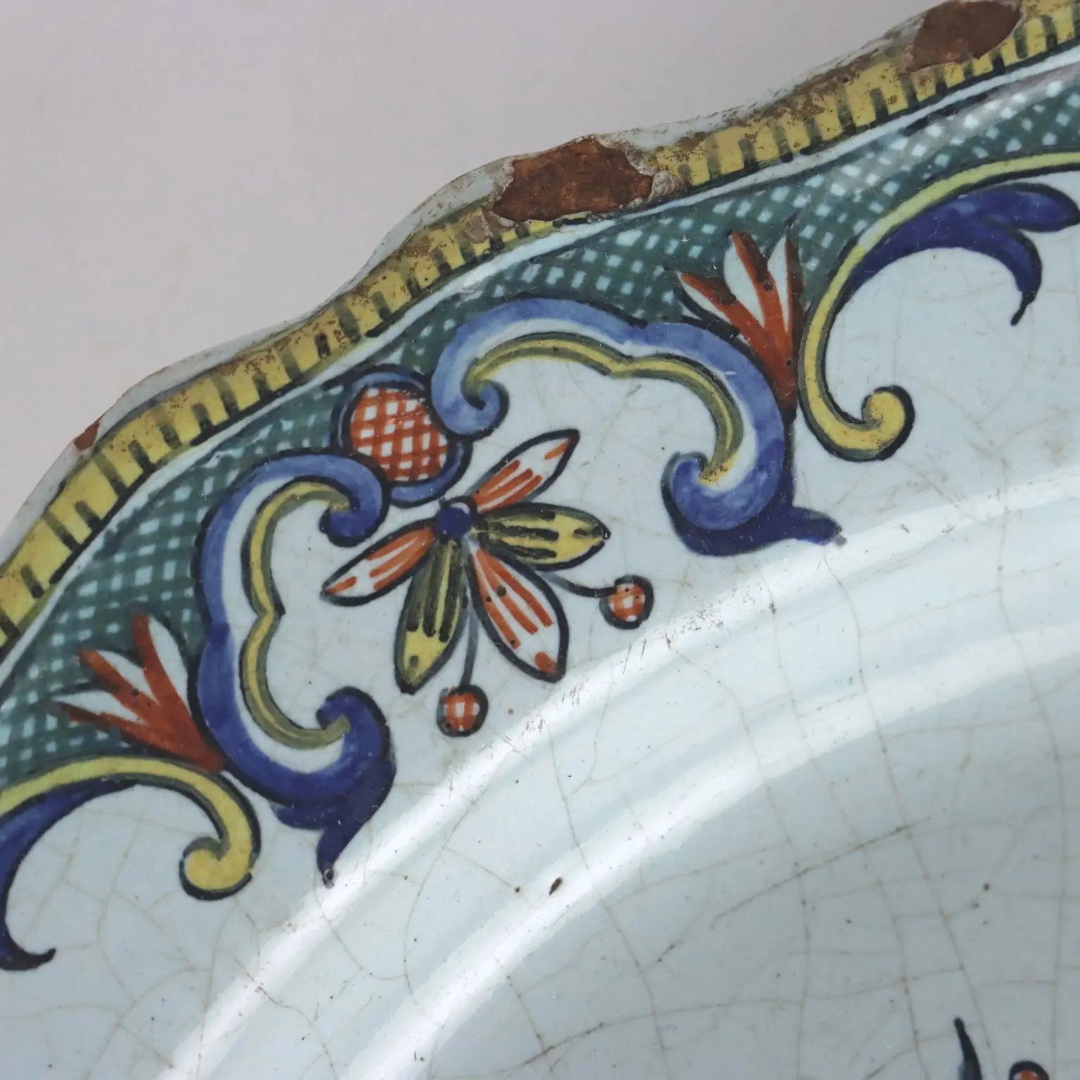 Antique Plate Rouen's Majolica France Mid XIX Century - France, Mid XIX Century | Antiques | Ceramics Products
