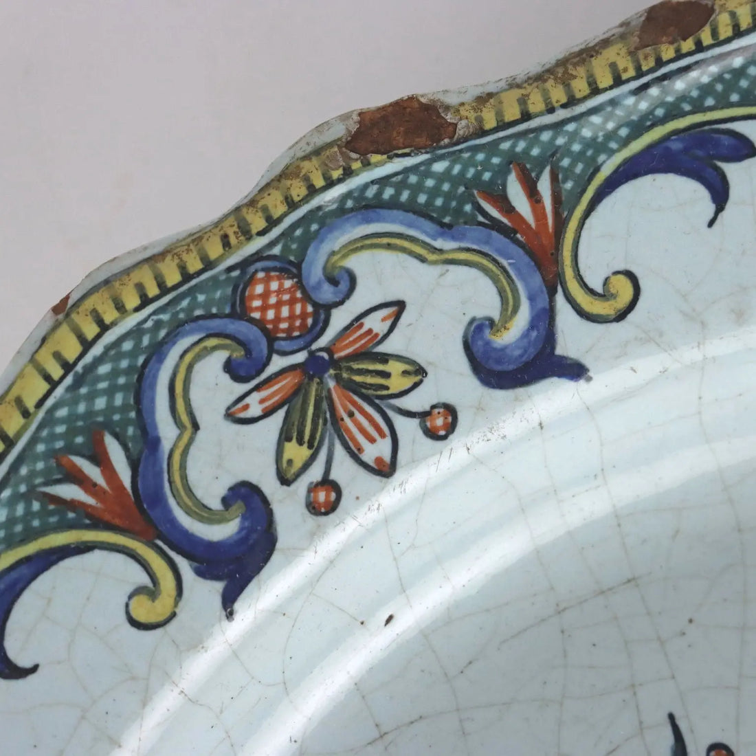 Antique Plate Rouen's Majolica France Mid XIX Century - France, Mid XIX Century | Antiques | Ceramics Products