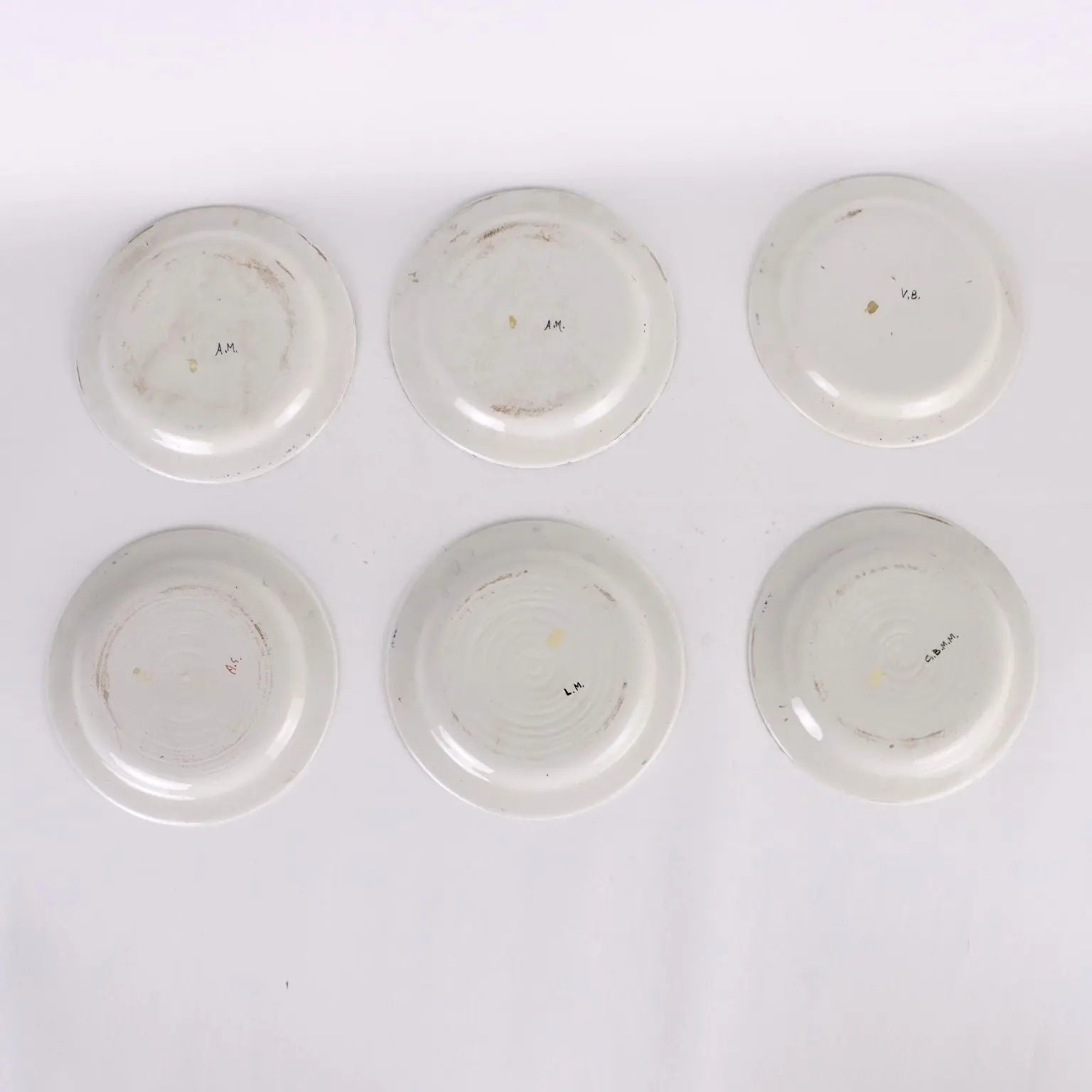 Group of 6 Antique Plates Majolica Northern Italy XIX Century - Northern Italy, Late XIX Century | Antiques | Ceramics Products