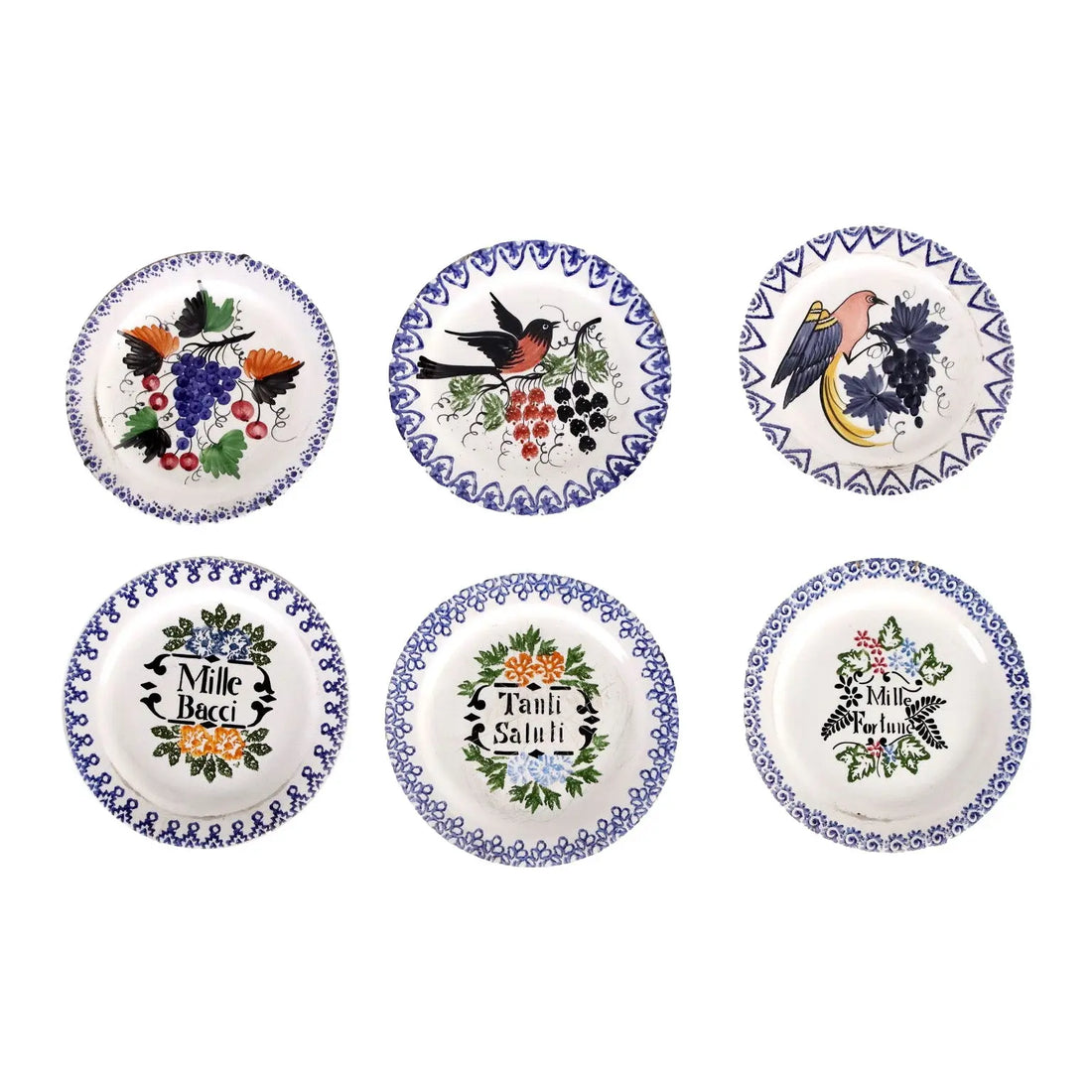 Group of 6 Antique Plates Majolica Northern Italy XIX Century - Northern Italy, Late XIX Century | Antiques | Ceramics Products